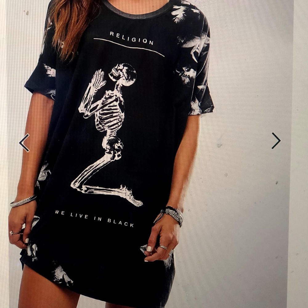 Religion, a British company, Black Tee shirt Dress